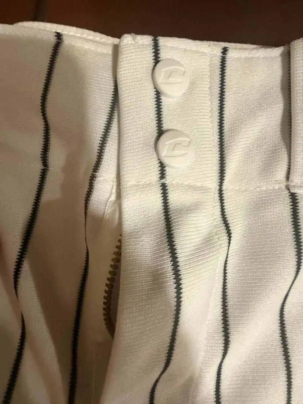 Champro Youth Pinstripe Baseball Knicker Pants White/Black Size L